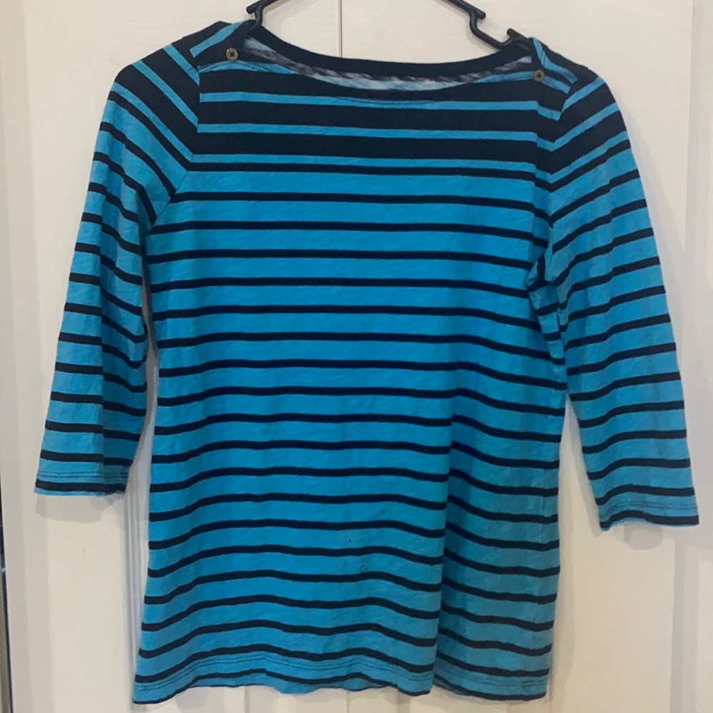 Comfy 3/4 sleeve. Teal and dark blue !
